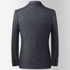 Knitted Jacquard Casual Blazer