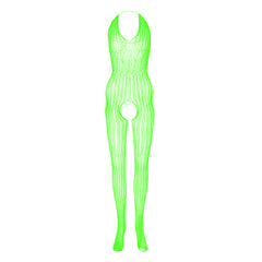 Men's one-piece fishnet stockings jacquard suspenders hollow
