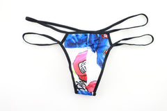 Fashion print sexy thong