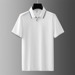 Men's New Color Block Business Casual Polo Shirt