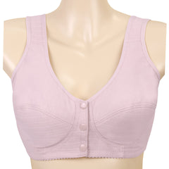 Front button thin wire-free cotton bra