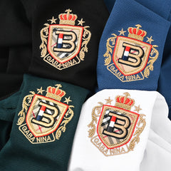 Men's Fashionable and Comfortable Business Casual Embroidered POLO Shirt