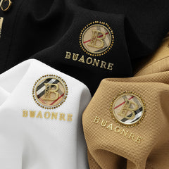 Men's Embroidered Lapel Casual Polo Shirt