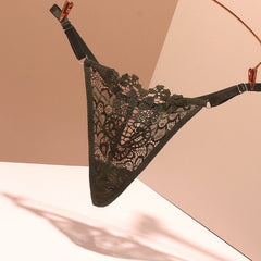 Sexy Embroidered Hollow Strapless Thong