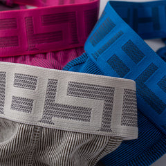 Men's ribbed cotton thin breathable briefs