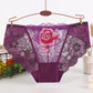 Sexy Lace Mesh Rose Embroidery Breathable Briefs