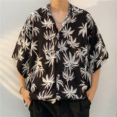 New Men's Casual Large Size Beach Vacation Hawaiian Print Shirt