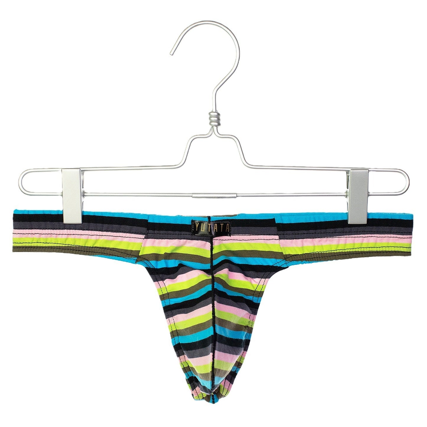 Colorful Milk Silk Striped Low Waist Sexy Thong