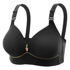 Plus Size No Steel Ring Comfortable Breathable Push Up Glossy Bra