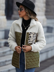 New Casual Loose Round Neck Spliced Double-sided Velvet Jacket