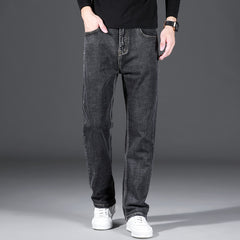 Men's High-end Straight Leg Loose Plus Size Jeans