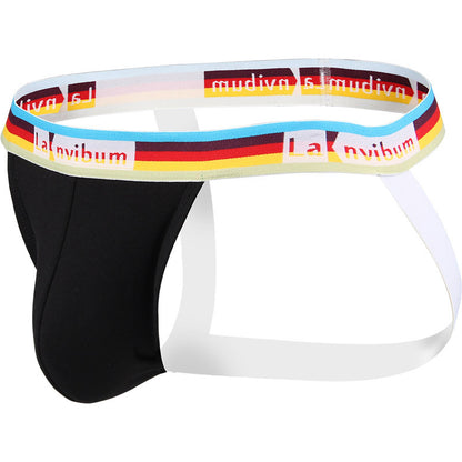 Men's Plus Size Rainbow Belt Sexy Thong