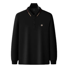 Men's Business Long-sleeved Polo Shirt