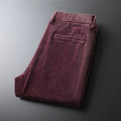 Men's Pure Cotton Warm Embroidered High-end Versatile Corduroy Pants
