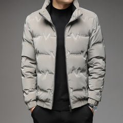 New men's stand collar zipper fashionable down jacket