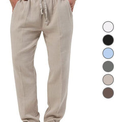 Men's Large Solid Color Loose Straight Casual Pants
