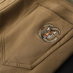 Men's Embroidered Straight Simple Business Casual Pants