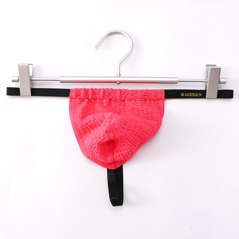 Men's Low-Rise Thin Strap Knit Sexy Splicing Breathable Thong