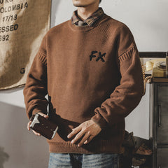 Retro fashion brand loose large size sweater