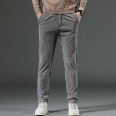 Men's Corduroy Slim Straight Striped Casual Pants