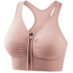 Plus size cutout beauty back zipper bra