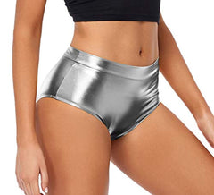 Metallic High Waist Hip Lift Shiny Sexy Shorts