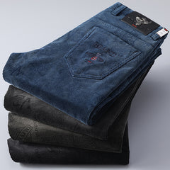Luxe Print Corduroy Track Pants