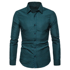 Men's Slim Floral Fashion Business Casual Shirt