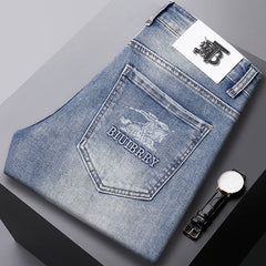 Men's High-end Casual Straight Stretch Cotton Jeans