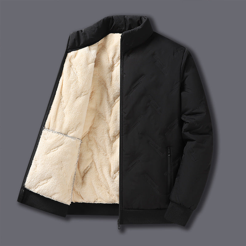 Thick warm lambskin cotton coat