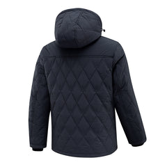 Men's Winter Warm Plaid Parka Jacket
