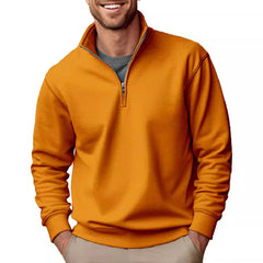 Men's Casual Stand Collar Zipper Sports Sweatshirt