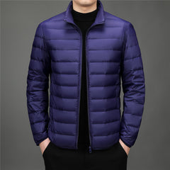 New Men's Stand Collar Lightweight Fashionable Casual Down Jacket
