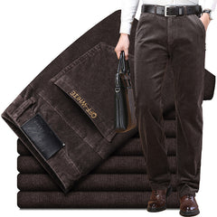 Men's Corduroy Straight Thick Warm Casual Pants