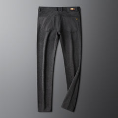 Men's Winter Striped Soft Business Casual Pants