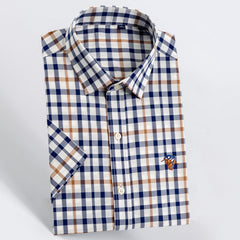 Men's Pure Cotton Breathable Plaid Casual Shirt