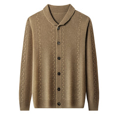 Men's New Jacquard Thickened Wool Sweater