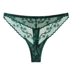 Low Waist Sexy Lace See-through Mesh Quick Dry Ultra-thin Thong