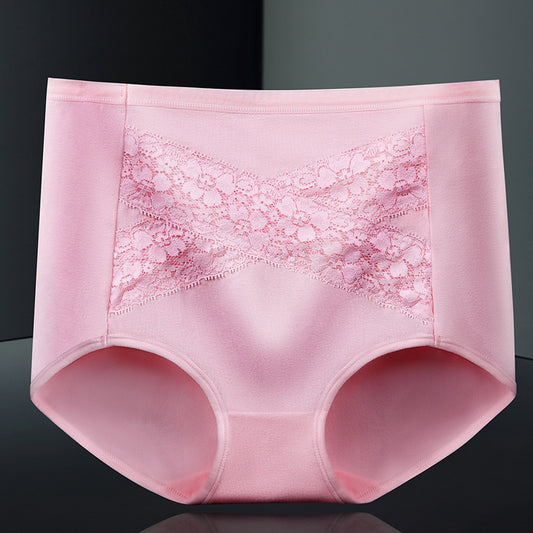 Women's Tummy Control Breathable High Waist Lace Panties