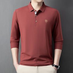 Men's Business Casual Brushed POLO Shirt
