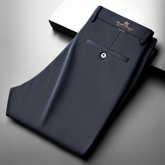 High elastic straight loose iron-free men's trousers