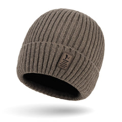 Men's Plus Velvet Thick Warm Ear Protection Knitted Hat