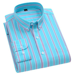 Men's 100% Cotton Striped Casual Shirt