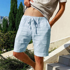 Men's Loose Cotton and Linen Breathable Sports Casual Shorts