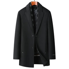 Scarf Style White Goose Down Lining Thickened Double-sided Woolen Coat