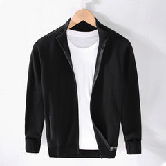 New men's cotton turtleneck zipper sweater for men