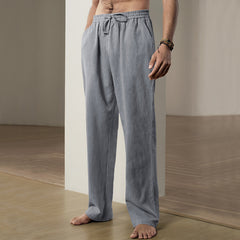 2024 New Men's Simple Fashion Solid Color Casual Straight Pants