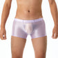 Men's Sexy Shiny Silky Transparent Boxer Briefs