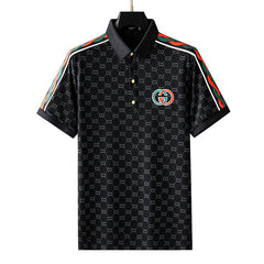 Summer Thin Trendy Printed Lapel Polo Shirt