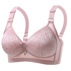 plus size push up breathable wireless bra